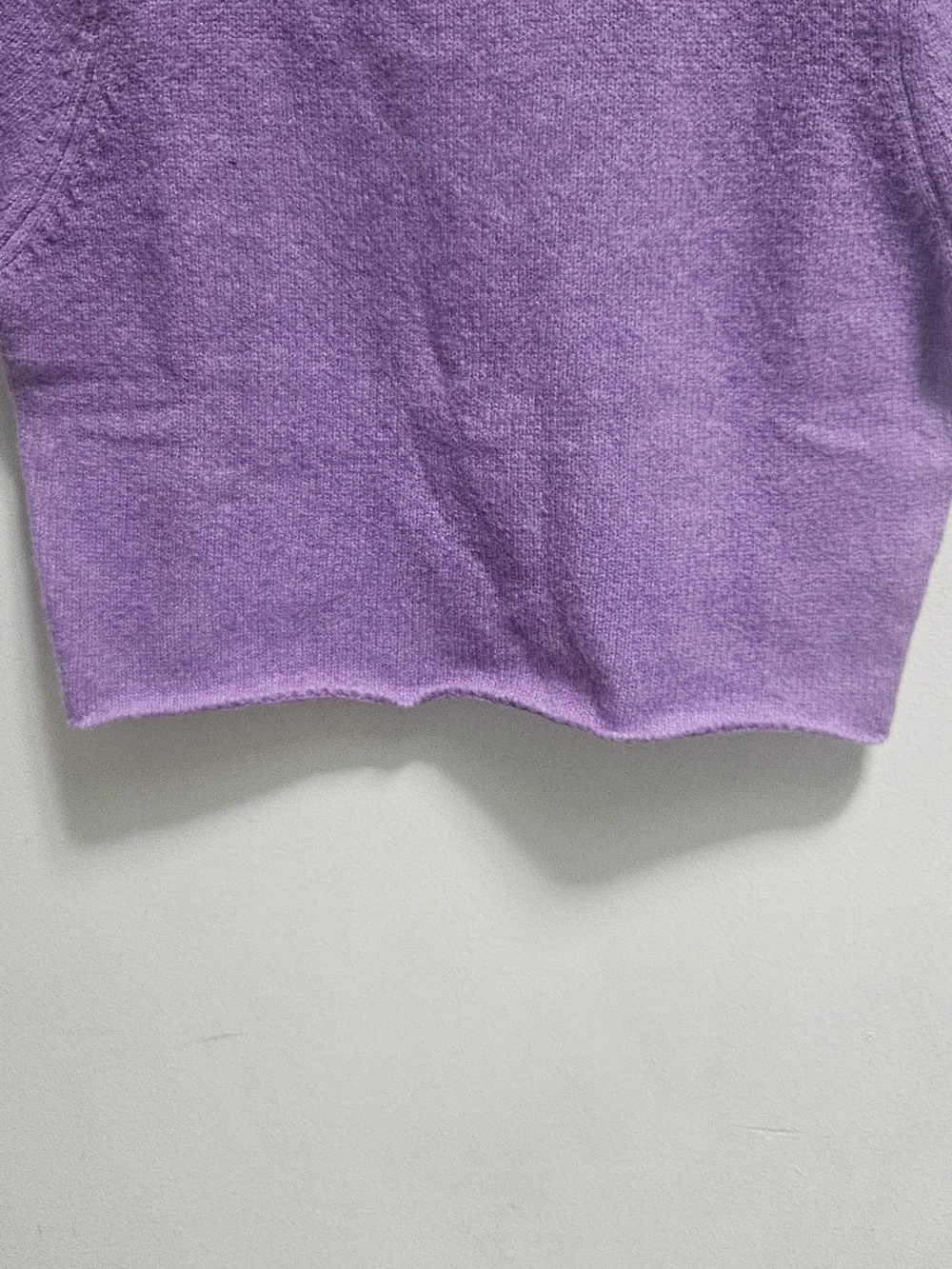 Le Lis Lavender Knit Cropped Baby Tee Sweater Short Sleeve Crewneck Size M
